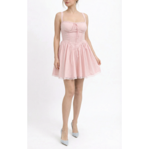 Vestido mini tipo corsé sin espalda: imagen 3