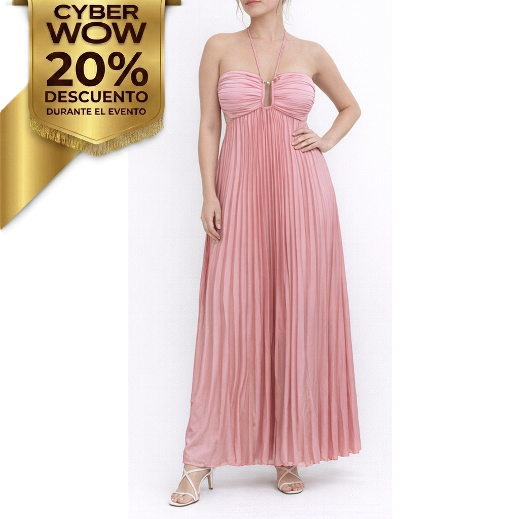 Vestido largo sin tirantes: imagen 1