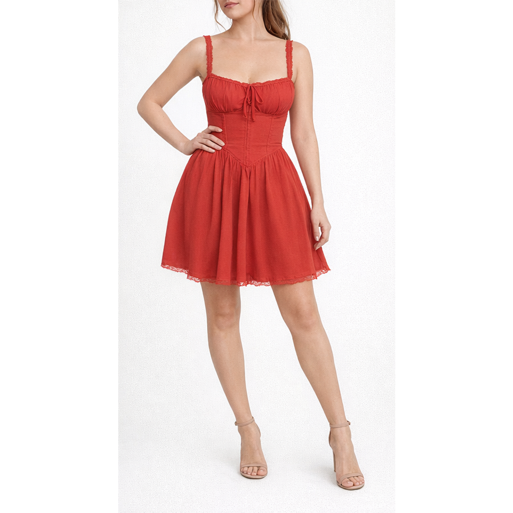 Vestido mini tipo corsé sin espalda: imagen 7