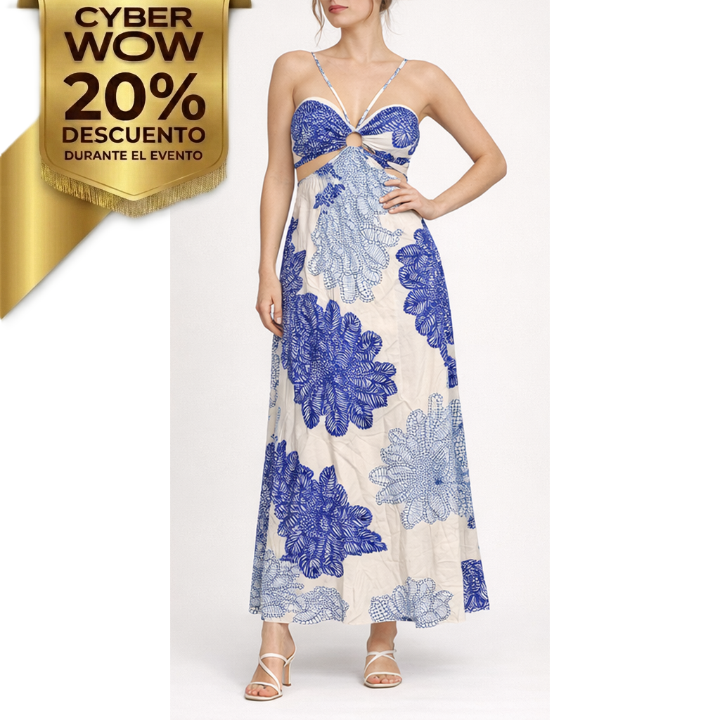 Vestido largo Halter: imagen 1