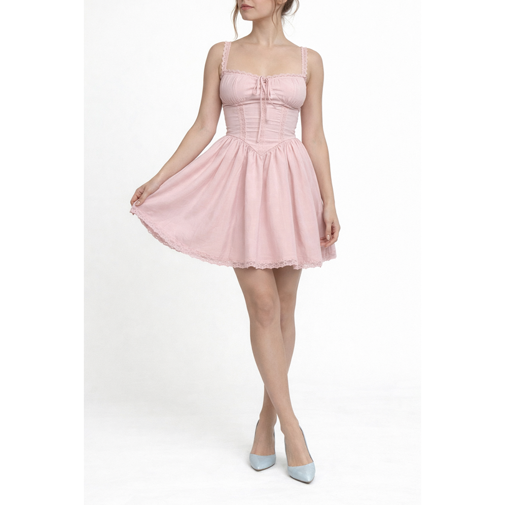 Vestido mini tipo corsé sin espalda: imagen 1